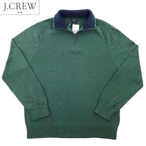 J. Crew 1/4 Zip Pullover Sweater Mock Neck 100% Cotton BF091 Men's XL NWT